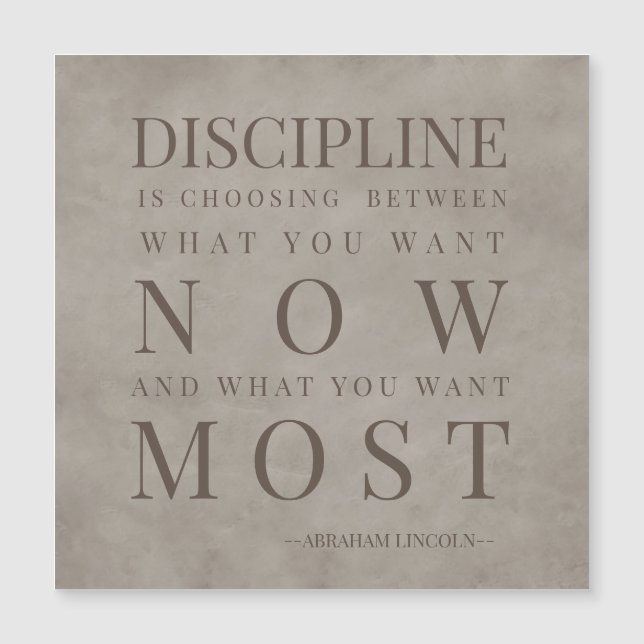 Brunt disciplinmotivationscitat (Framsida)