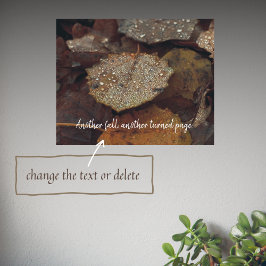 Brunt fallit löv efter regn poster