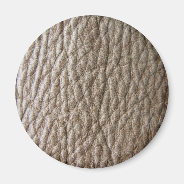 Brunt faux-läder, struktur, massor av creaser magnet (Framsidan)