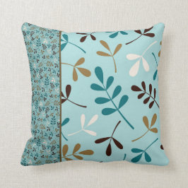 Brunt för guld för blandade lövkonstkrickor kräm- kudde