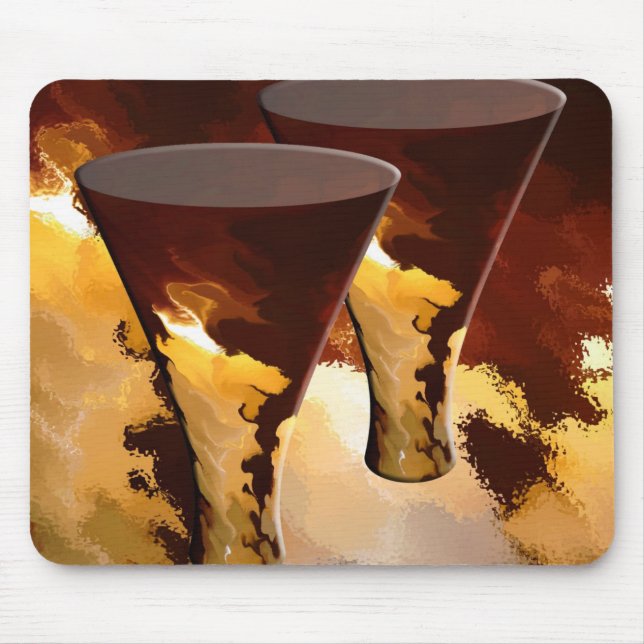 Brunt för guld för stearinljus för musmatta (Framsidan)