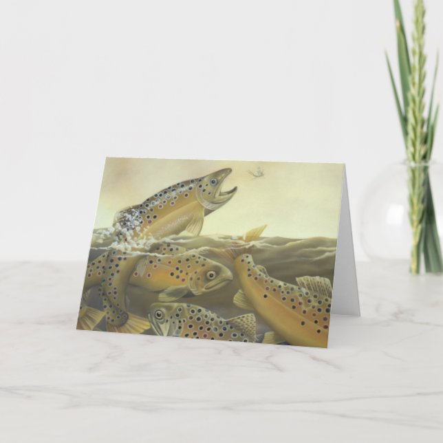 Brunt forellkort kort (Framsida)