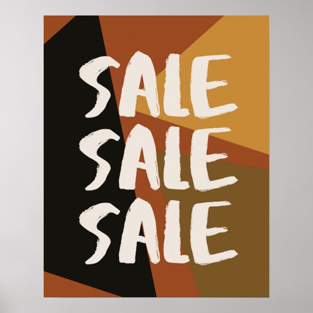 Brunt försäljningsskylt, Butiksskylt, stor Poster (Framsidan)