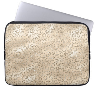 Brunt Gepard Leopard Skinnmönster Djur Laptop Fodral