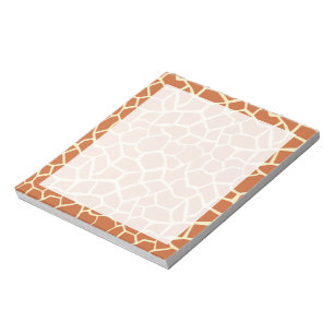Brunt giraffmönster anteckningsblock