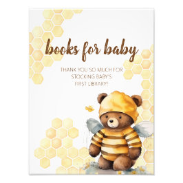 Brunt honung nalle bokar för baby Poster