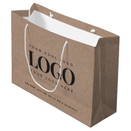 Brunt kraftpapper Utseende Rund Logotyp Anpassat f