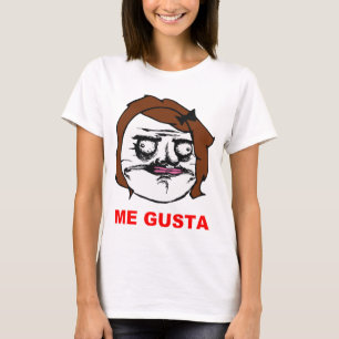 Brunt kvinnligt mig Gusta komiskt ursinneansikte T Shirt