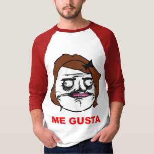 Brunt kvinnligt mig Gusta komiskt ursinneansikte Tee Shirt