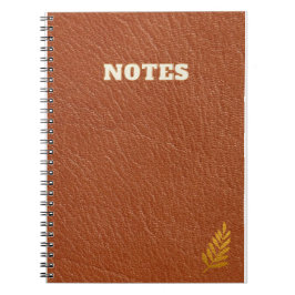 Brunt läder stil anteckningsbok