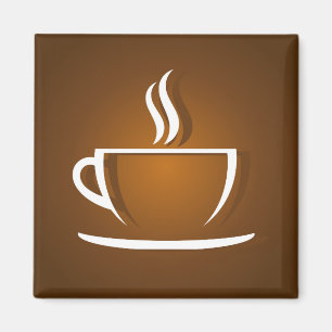 Brunt magnet av kaffe kopp