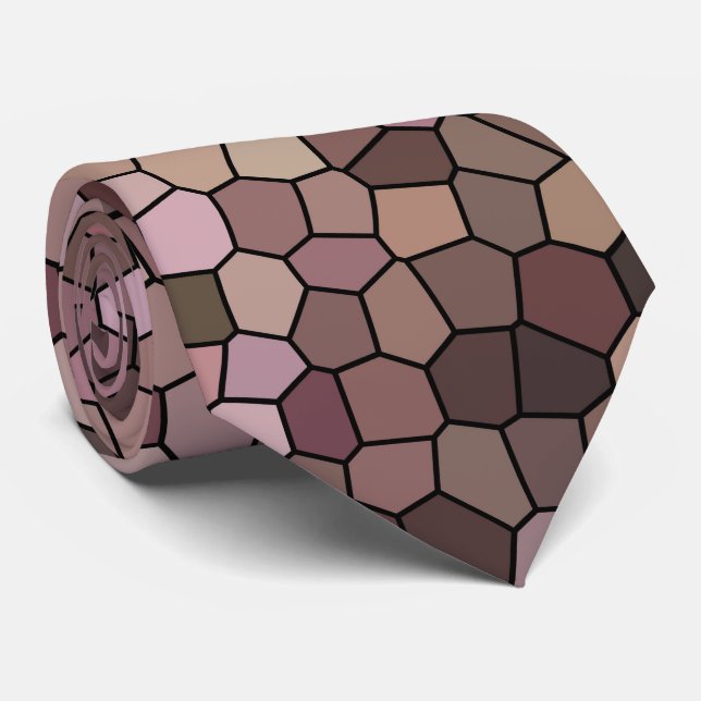 Brunt mosaikmönster slips (Rullad)