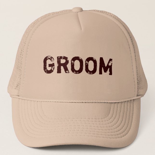 Brunt naturligt tema Groom hat Keps (Framsida)