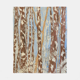 Brunt och blått målningsmedium fleecefilt