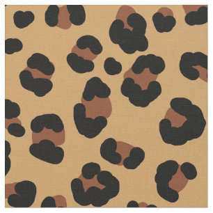 Brunt och gult av leopard mönster tyg