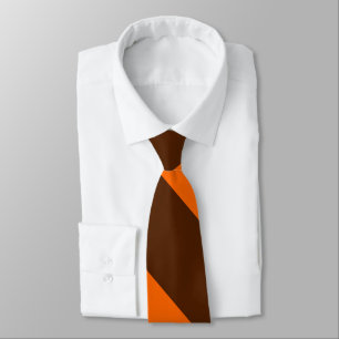 Brunt och orange bred universitetenrand slips