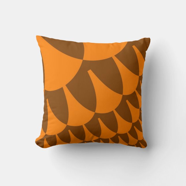Brunt och Orange Kudde (Framsida)