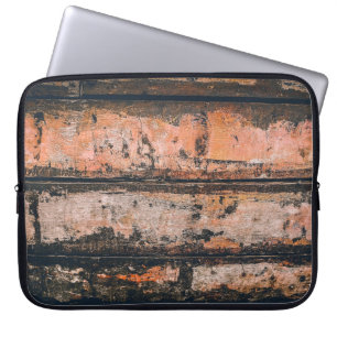 Brunt och orange laptop fodral