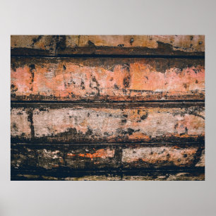 Brunt och orange poster
