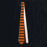 Brunt och Orange Vågrät stripe Slips<br><div class="desc">Se bra i den här knuten till vågräts orange och brunt rand.</div>
