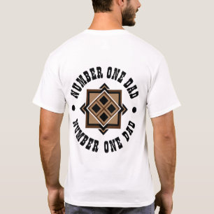 Brunt och svart geometriskt Mönster T Shirt