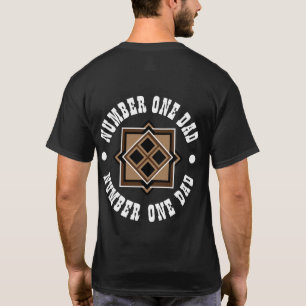 Brunt och svart geometriskt Mönster T Shirt