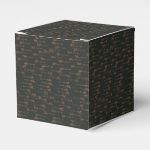 Brunt och svart minimalistiskt boho-pil-mönster presentaskar