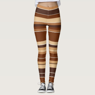 Brunt och vita baljväxter - Snyggt, bekvämlig Leggings