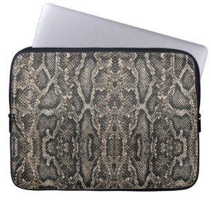 Brunt ornskinn mönster laptop fodral