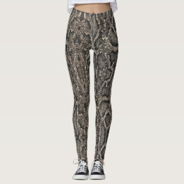 Brunt ornskinn mönster | leggings