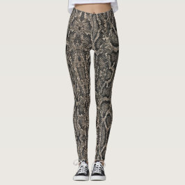 Brunt ornskinn mönster | leggings