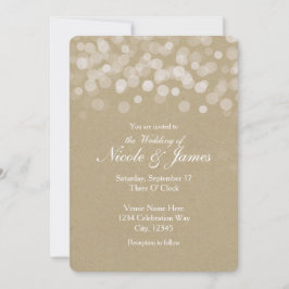 Brunt Papper Enkla Rustika Bröllopsinbjudningar Inbjudningar