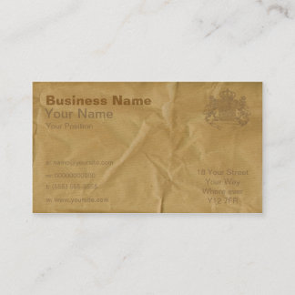 Brunt papper visitkort