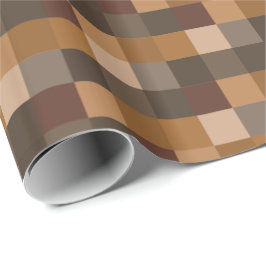 Brunt Pixelated mönster Presentpapper