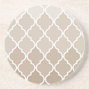 Brunt Quatrefoil för moderiktig för chic kräm Underlägg