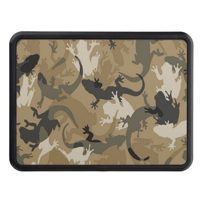 Brunt reptil Camouflage Trailer Hitch Cover Dragkroksskydd (Framsidan)