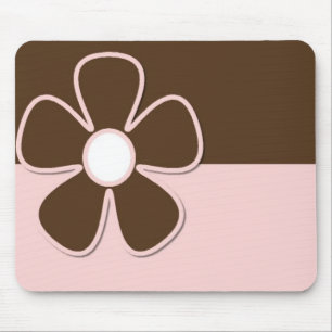 Brunt & rosor med daisyblomman Mousepad Musmatta