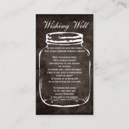 Brunt rustik Mason burk som önskar välfärdskort Tilläggskort