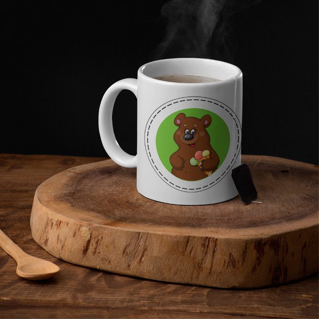 Brunt skal med isgrädde kaffemugg (Skapare uppladdad)
