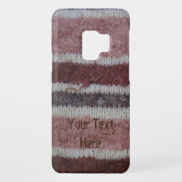 Brunt stickat rand vintage stil roligt av trikå