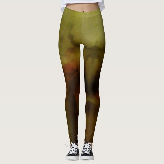 Brunt suddig bakgrund leggings (Framsida)