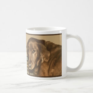 Brunt synad guld- irländsk hund kaffemugg
