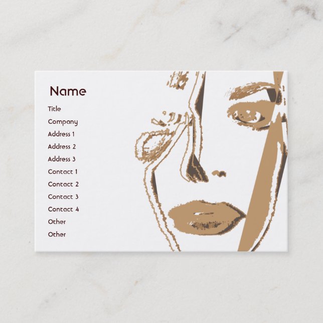 Brunt tänkande - knubbig visitkort (Framsida)