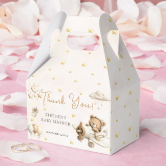 Brunt Teddybjörn Flygplans Favoritlåda Presentaskar