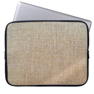 Brunt textilvävnad laptop fodral