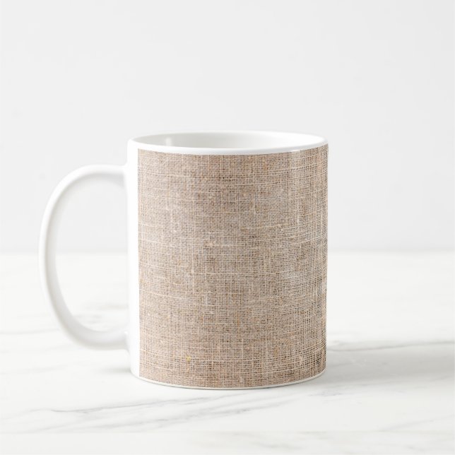 Brunt textilvävnad struktur kaffemugg (Vänster)