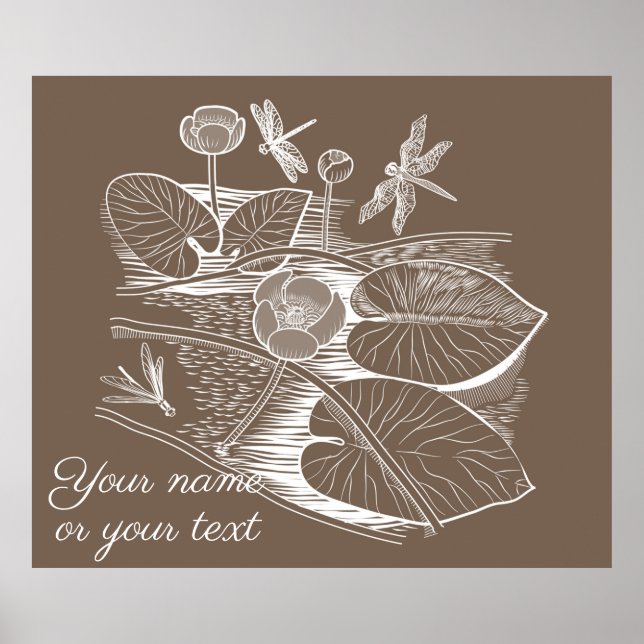 Brunt vatten-liljefärgat poster (Framsidan)