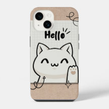 Brunt vintage hej katt söt design estetik