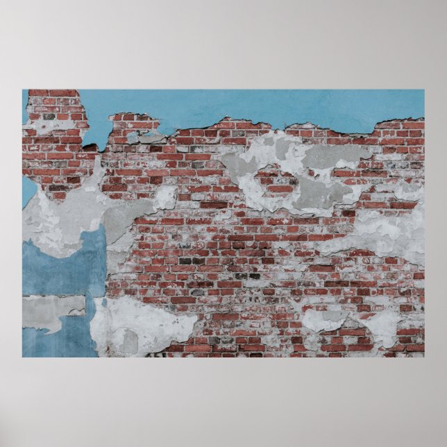 Bruntegelvägg Poster (Framsidan)