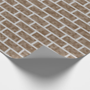 Bruntet 8-Bet det inspirerade tegelstenväggmönst Presentpapper